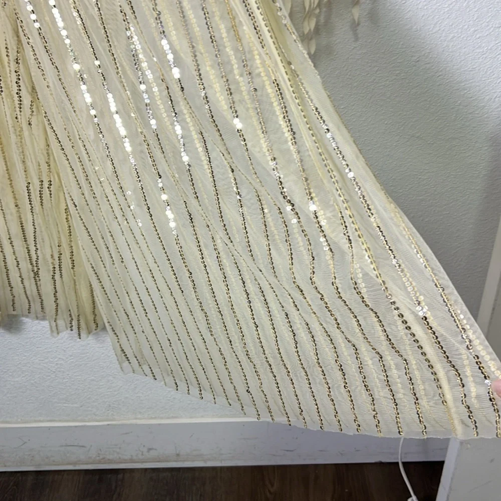 New Romantics | Free People Pull On Sequin Wide Leg Pants with Boy Shorts S - Picture 4 of 11